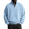 Men S Casual Long Sleeve Stand Collar Zip Up Loose Fit Waffle Sweatshirt