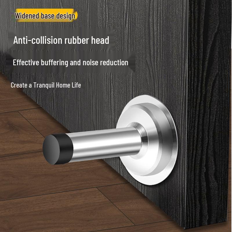 Stainless Steel Anti-Collision Rubber Door Stopper for Glass and Entrance Doors
