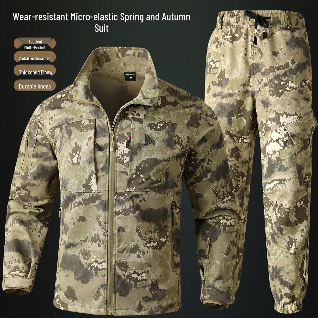 Herren Tarnung Arbeitskleidungs-Set: Robuste taktische Outdoor-Uniform für Frühling & Herbst