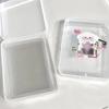 1Pcs Plastic Desktop Container Case Stickers Collection Photocard Holder Transparent Storage Box