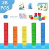 VIXA Magnetic Cubes, 28 Pieces, 30mm Magnetic Puzzle Blocks, STEM Educational Kit, Building Blocks, Shape and Volume Learning, Math Educational Toy,