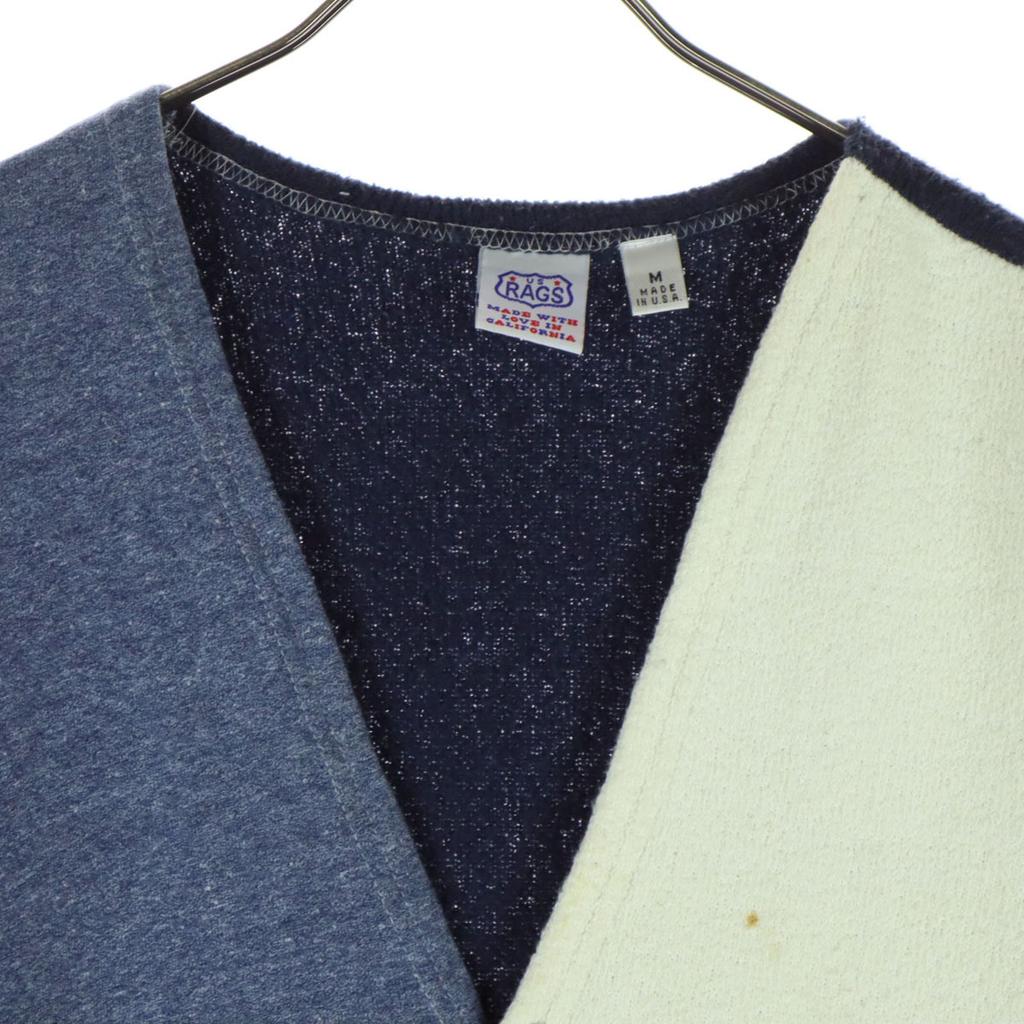 US RAGS Made In USA Long Sleeve Knit Cardigan M Blue Men's Used