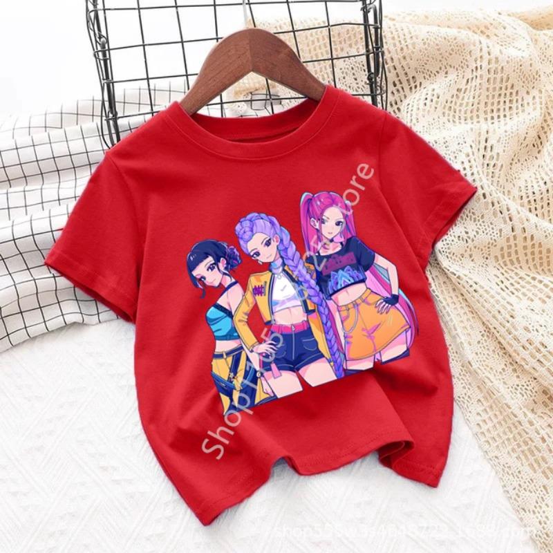 Huntrix Kpop Demon Hunters Children's T-shirt, a Cotton Lover's Gift, Fashionable Children's Short-sleeved Summer Clothing