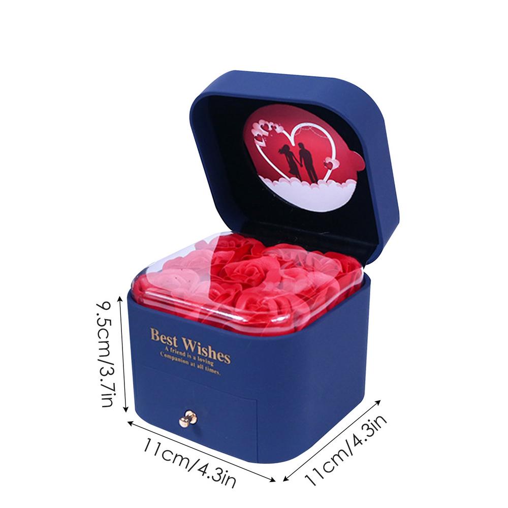 

Rose Jewelry Case 9 Forever Roses Earrings Case Necklace Case Jewelry Display Box Jewelry Holder For Rings Earrings Necklaces 9.5x11x11cm