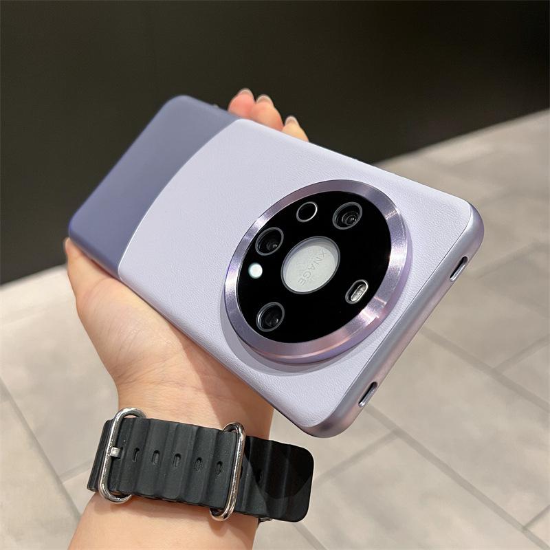 

It Is Compatible with The Original Pigment Leather of The Glass Lens Film of The Huawei Mate60pro Phone Case and Fully Protected By Vivo X100 vivo x100pro фиолетовый