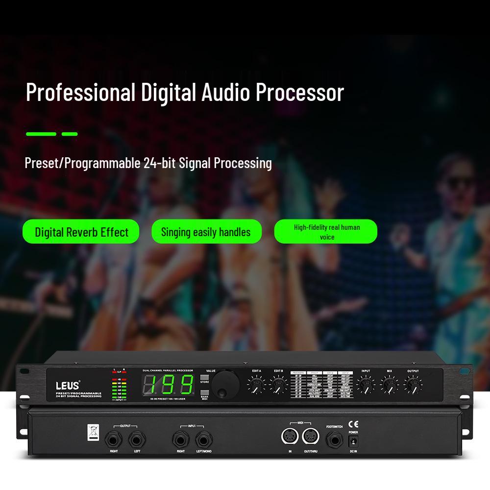 LEUS A4 Portable Effects Pedal: 199 DSP Pro Effects, Mini Reverb & Microphone