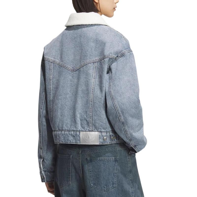 adidas Originals FW/AW25 Chaqueta Vaquera Holgada Cálida de Manga Larga para Mujer KC2626