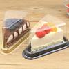 Cabilock 100pcs Cake Boxes, Triangle Pie Boxes, Clear Plastic Containers with Lids, Plastic Cake Carriers, Mini Cake Domes, Plastic Cake Slice Boxes,
