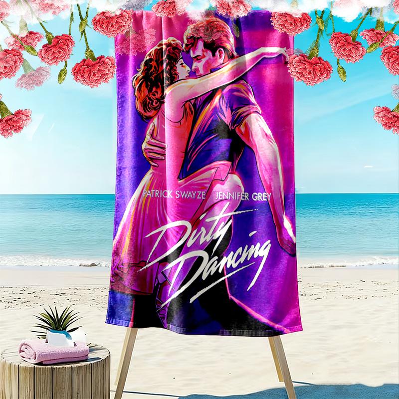 Dirty Dancing Print Beach Towel, Large Soft Quick Dry Towel for Beach Camping Swimming