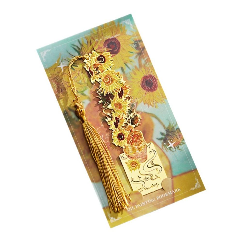 with Tassel Metal Hollow Bookmark Exquisite Reading Stationery  Birthday Gift Style 2