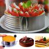 1Pc Verstelbare Ronde Brood Cake Cutter Slicer Rvs    Ring Schimmel Bakken Tool 6 Lagen  Mousse