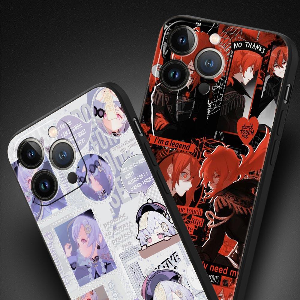 Genshin Impact Top Games Luxury Phone Case For iPhone 13 15 14 12 Mini 11 Pro MAX XR X SE XS 7 8 Plus Silicone Protection Cover