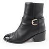 Great CHANEL short boots COCO Mark Leather Ankle Boots black Women 35 22B G38067 Used