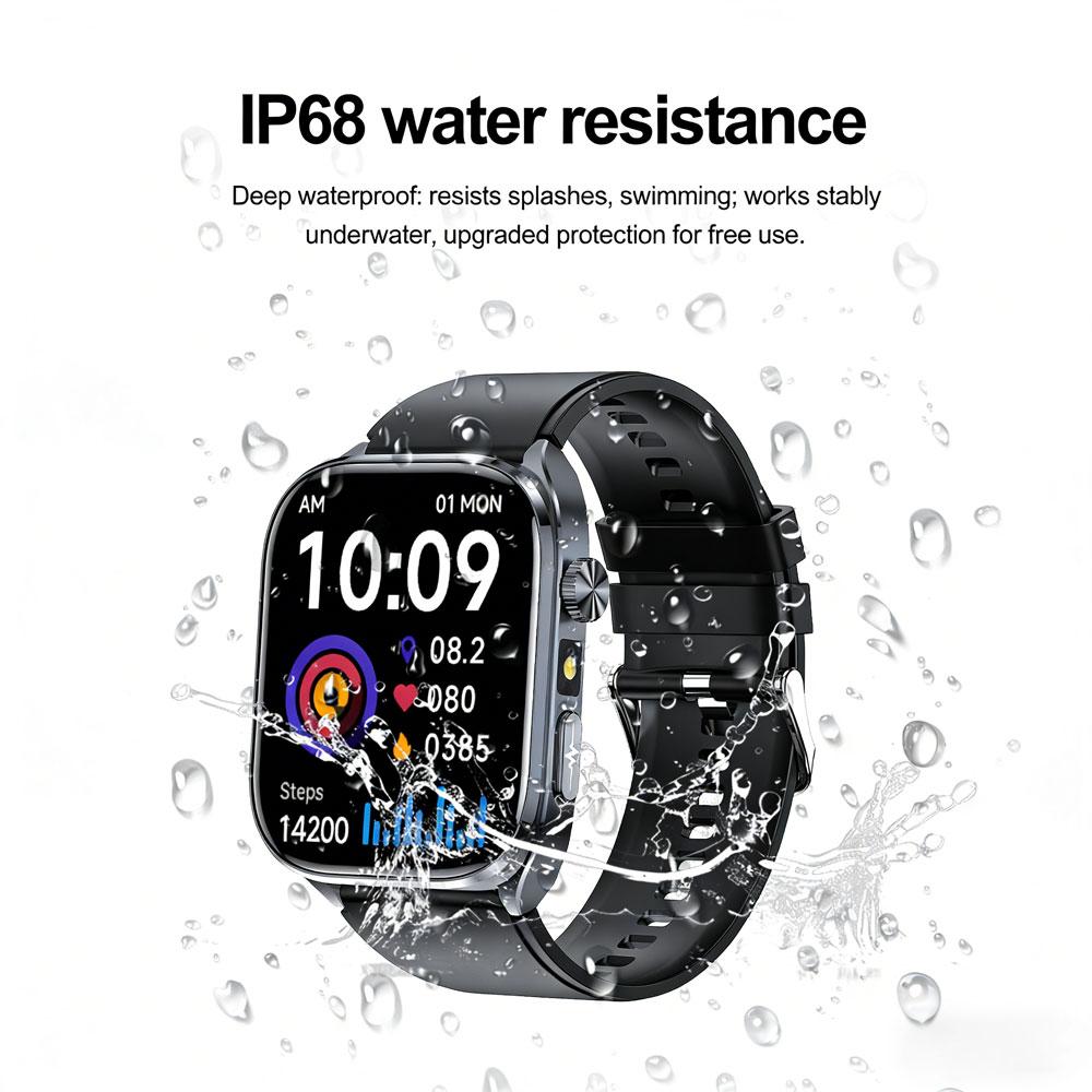 SACOSDING AI Health SmartWatch for Men Women with Flashlight 2.5D UI Voice Bluetooth Call Smart Watch Fitness Tracker