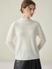 Damen Kaschmirpullover: Halbhoher Kragen, Langarm, Enganliegend, Gestrickter Pullover für Herbst/Winter