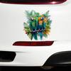 QT2355#15cm Vibrant Parrot Perched On Branch Car Sticker for Laptop, Truck,Motorcycle, Window