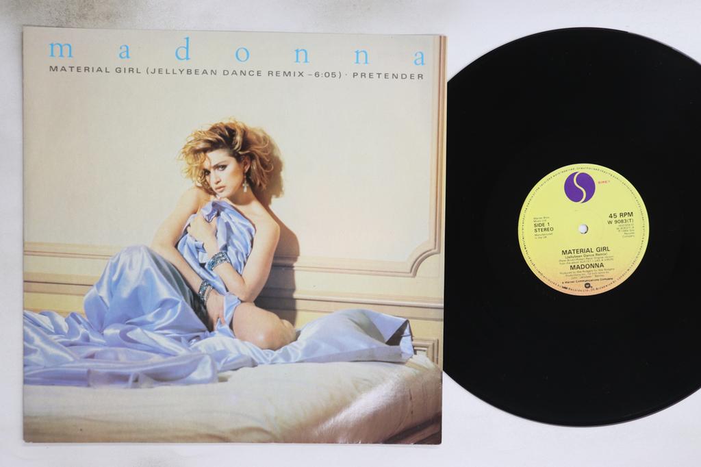 12inch Record MADONNA - Material Girl (Jellybean Dance Remi W9083T SIRE 1985 UK Pop Used