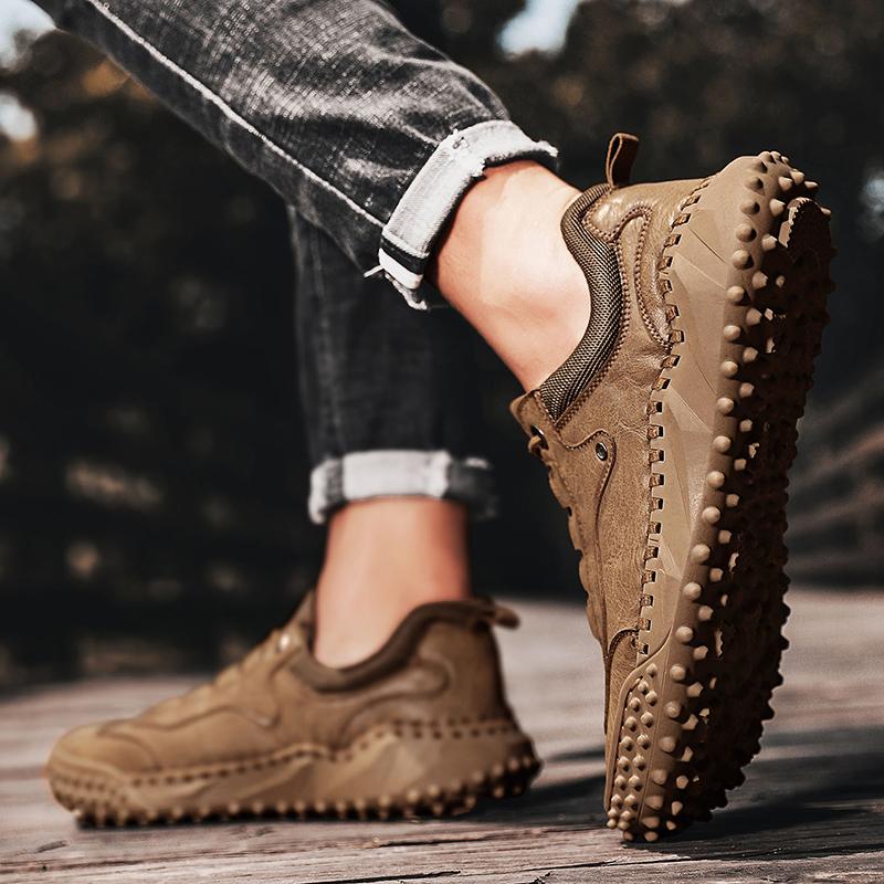 Men's Handmade Casual Leather Shoes Large Size 39-46