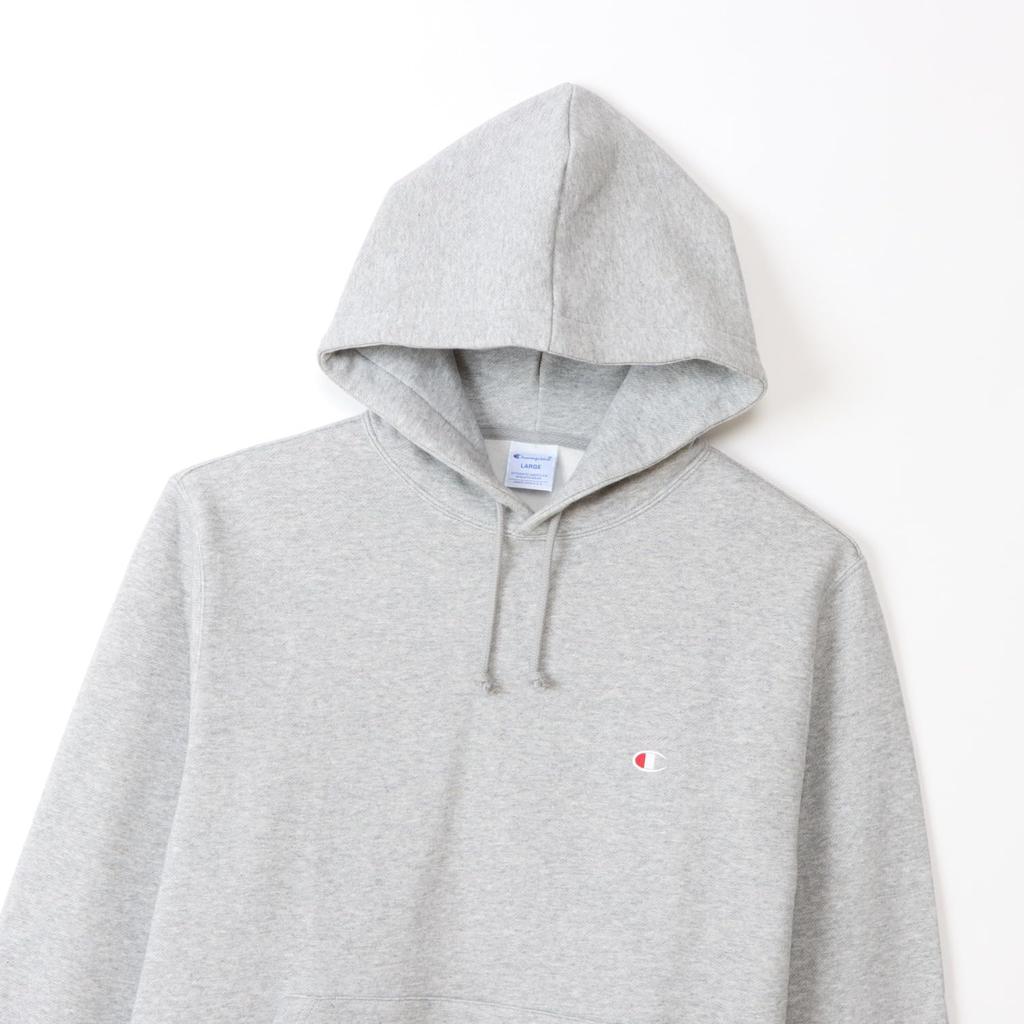 Champion Long Sleeve Hooded Sweatshirt with One-Point Logo, C3-W105Z-070-XL