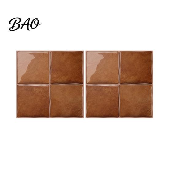 Moisture Proof Wall Coverings Square Checkered Tiles Stickers, Self Adhesive Retro PET Panels, Budget Friendly Refurbishment Easy Peel And Stick
