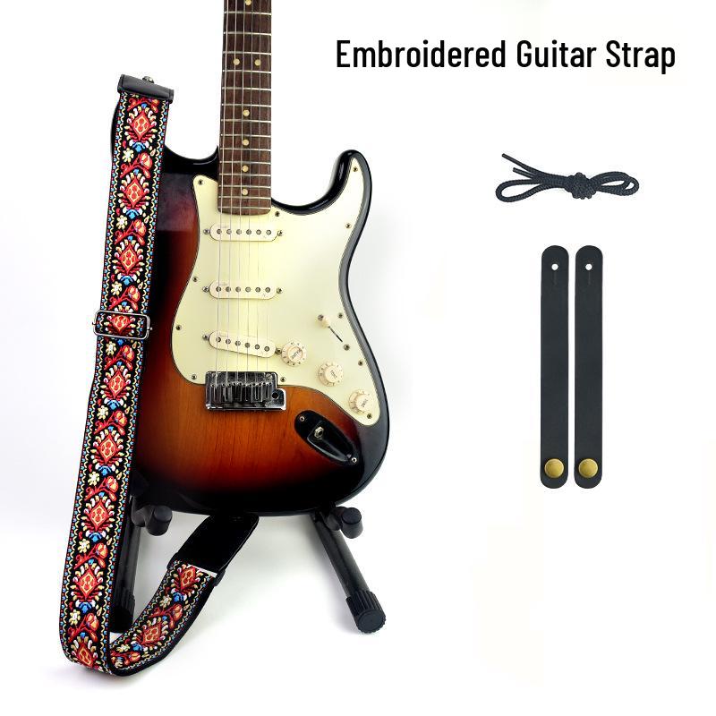 Universal Guitar & Bass Strap: Cross-Border Hot Seller for Folk, Wood & Electric Guitars