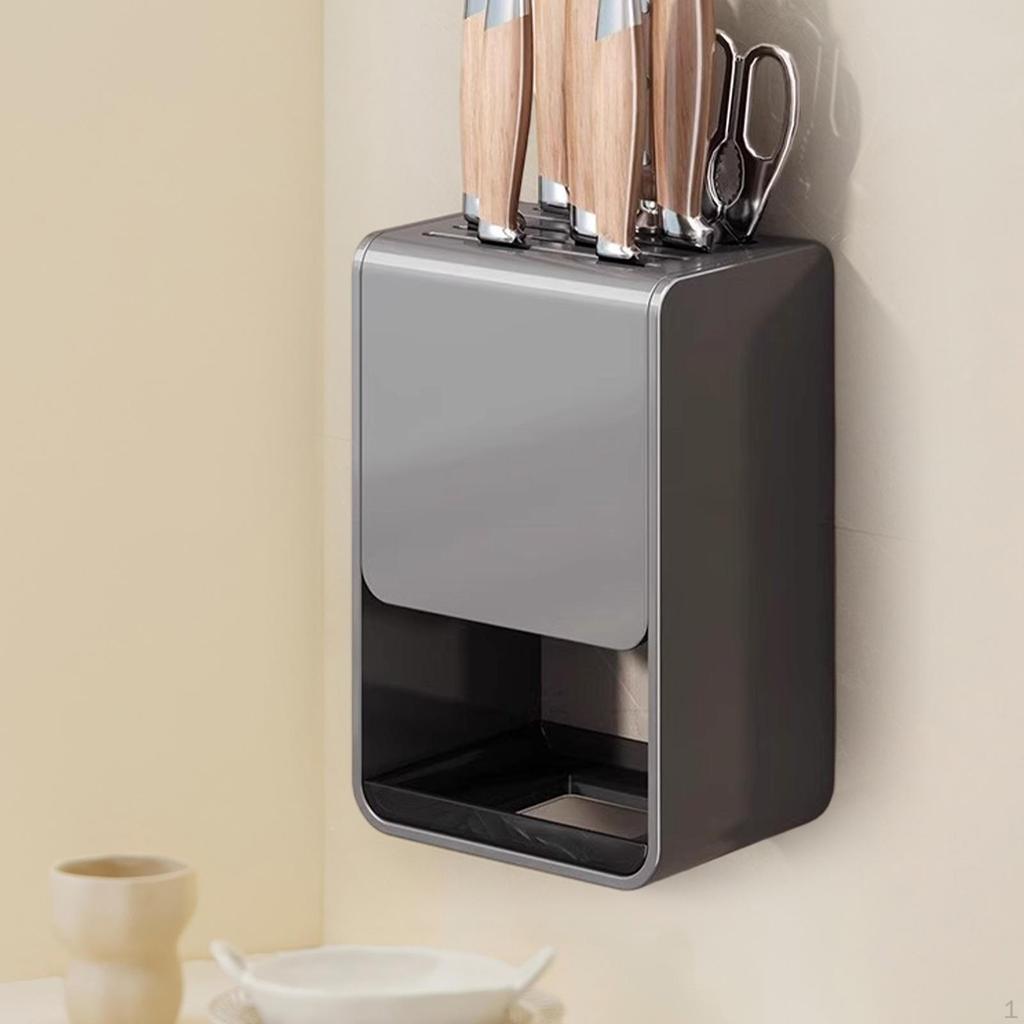 Messerblock-Trockenständer, multifunktional, mehrere Schlitze, leicht zu reinigen, universelle Aufbewahrung von Messern