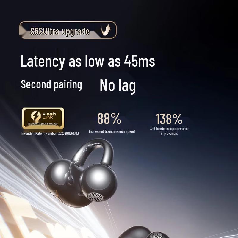 SANAG S6S Ultra Ear-Clip Open-Ear Sports Bluetooth Headset