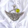 Natural Gemstone 925 Solid Silver Designer Jewelry Pendant 1.48" Christmas Gift CP-17