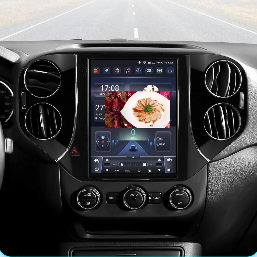 OSSURET Autorádio Android pro VW Volkswagen Tiguan 2007-2016 Multimediální 9,7palcová vertikální obrazovka Carplay Android Auto GPS RDS FM inteligentní obrazovka