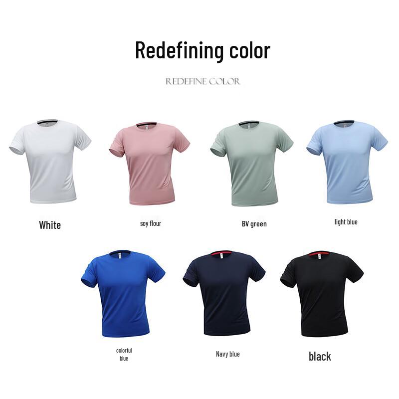 Tluoman Unisex Quick-Dry Round Neck T-Shirt