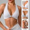 Leopard Print Cross Back Sports Bra For Fitness Yoga