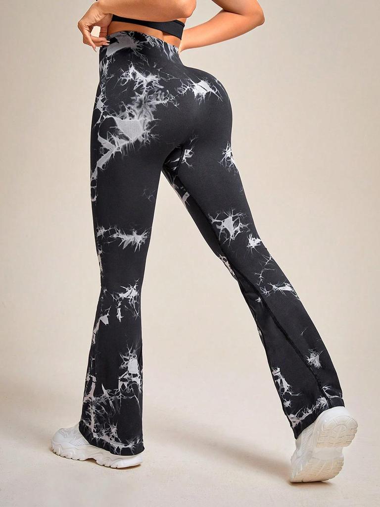 Women's Tie-Dye High Waist Wide-Leg Yoga Pants