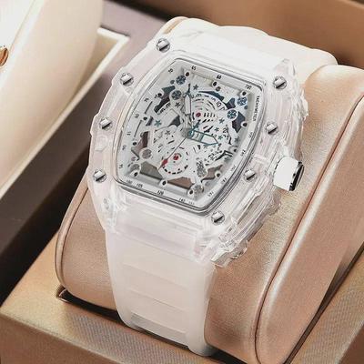 Richard Series: Unisex Quartz Watch with Luminous Hands and Transparent Case