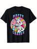 Easter Cotton Bunny TShirt Gifts for Family and Friends Cozy Summer MenS WomenS TShirt 180g