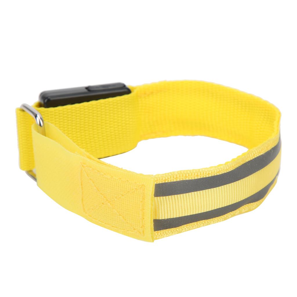 Reflective LED Light Armband Safety Belt with Double Luminous Strips USB Charging for Outdoor Night Running