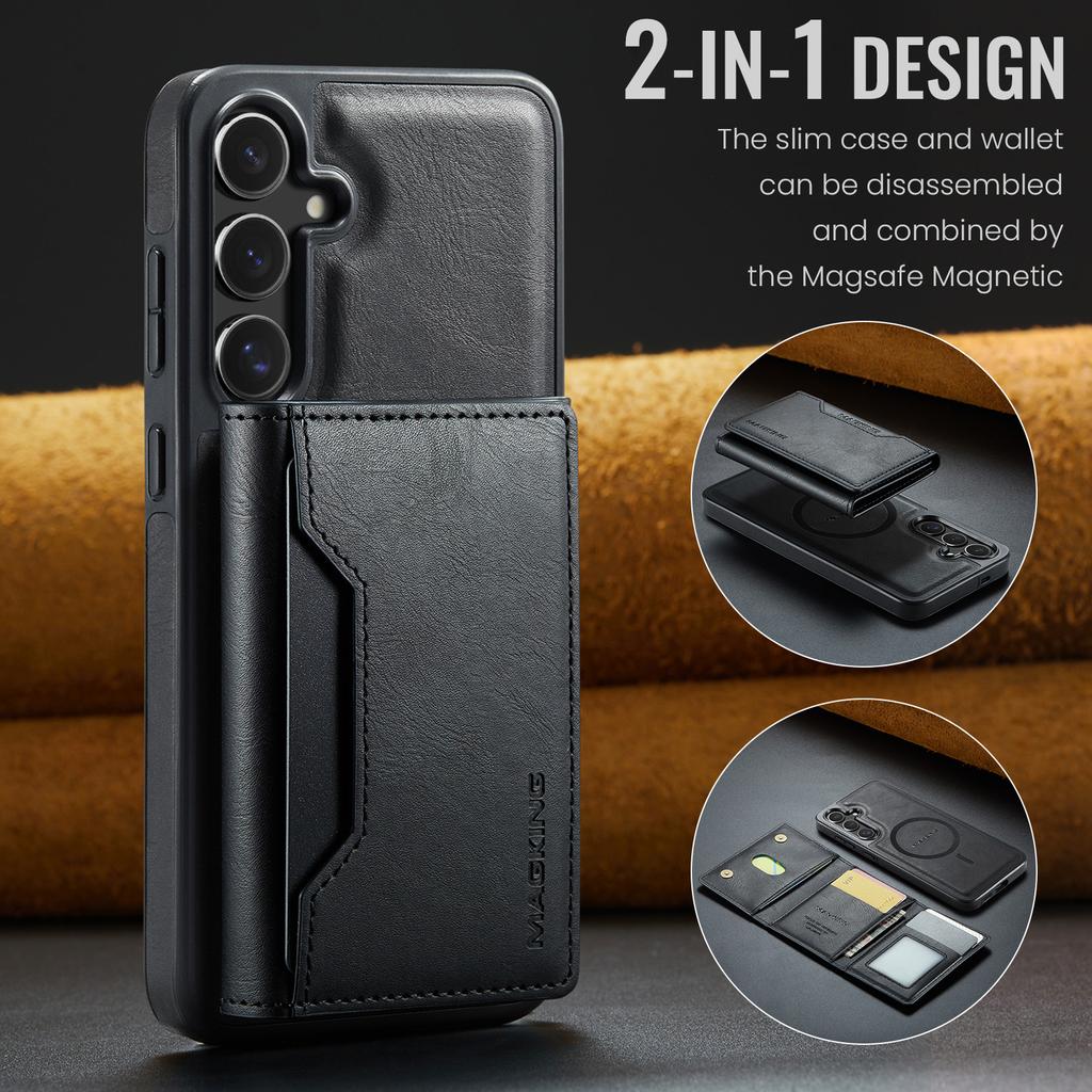 MAGKING K2 Series For Samsung Galaxy S26 / S26 Pro Magnetic Case PC + TPU + PU Phone Cover with RFID Blocking Wallet