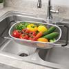 Extendable Stainless Steel Basket Strainer Over Sink Colander