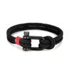 Männer Doppel Strang Armband Frauen Schäkel Seil Armbänder Outdoor Survival Armreif