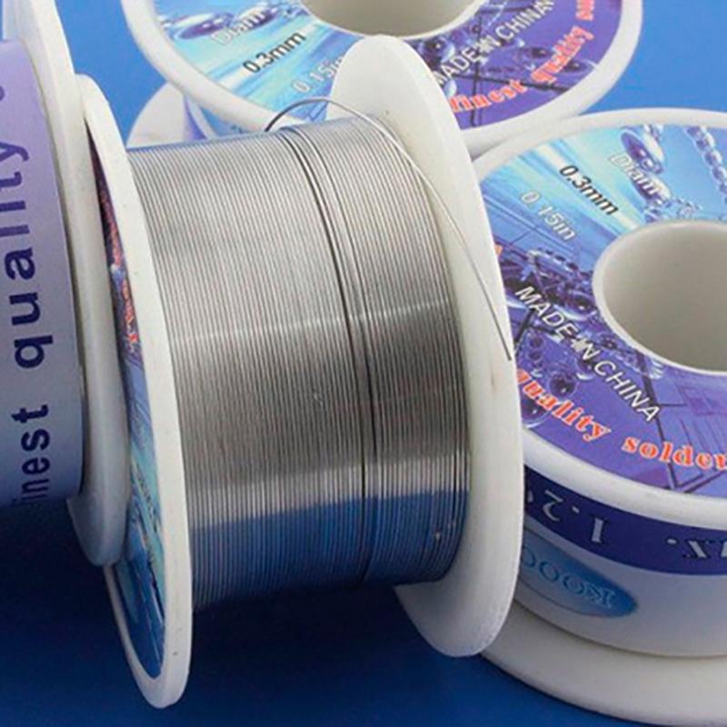 Linha de Estanho de Alta Pureza 0,3mm Fio Solda Ingest Flux Carretel Linha de Solda Chumbo Núcleo de Breu Fio de Estanho Para Reparo Baixo Ponto de Fusão