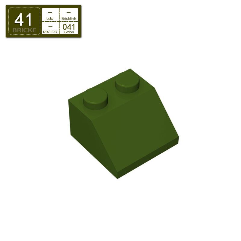 BRICKE Кирпич 2x2 со скосом – Совместим с Lego Technic 3039, 35277, 6227, 63341 Строительные блоки 50g (approx. 48pcs)