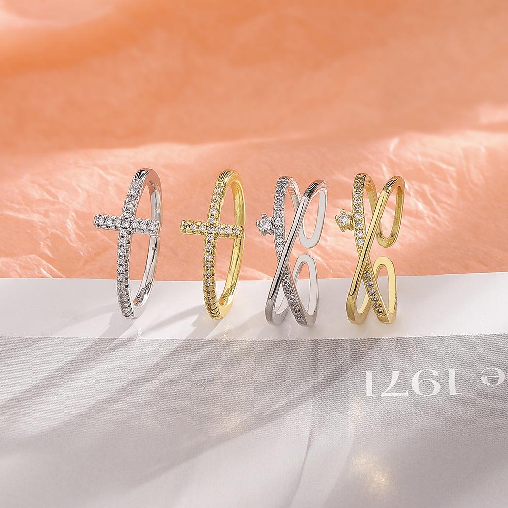 Vintage Cat Cross Ring: Women's Fashion Student Style, Japanese/Korean Trendy Index Finger Ring