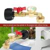 Practical Propanes Grills Adapter Quick Connecting Fitting with Pressure Gauge Metal Propanes Grills Fitting for Cooking