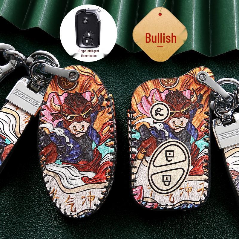 BYD Song Pro Key Case for Tang, Song Max, Qin Pro, Tang 2nd Gen DM New Energy Cars - National Tide Design Key Bag