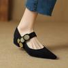 New Four-season Wear Women's Single Shoes Light Mouth Solid Color Comfortable Lazy Size Women's Shoes Pointed Low Heel Casual Single Shoes