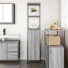 Bathroom Cabinet with Shelves Grey Sonoma 36 X 35 X 165 Cm