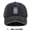 Pc Q Version Hippo Print Trucker Hat Comfortable And Breathable Stylish And Attractive Cartoon Game Classic Black Papa Hat
