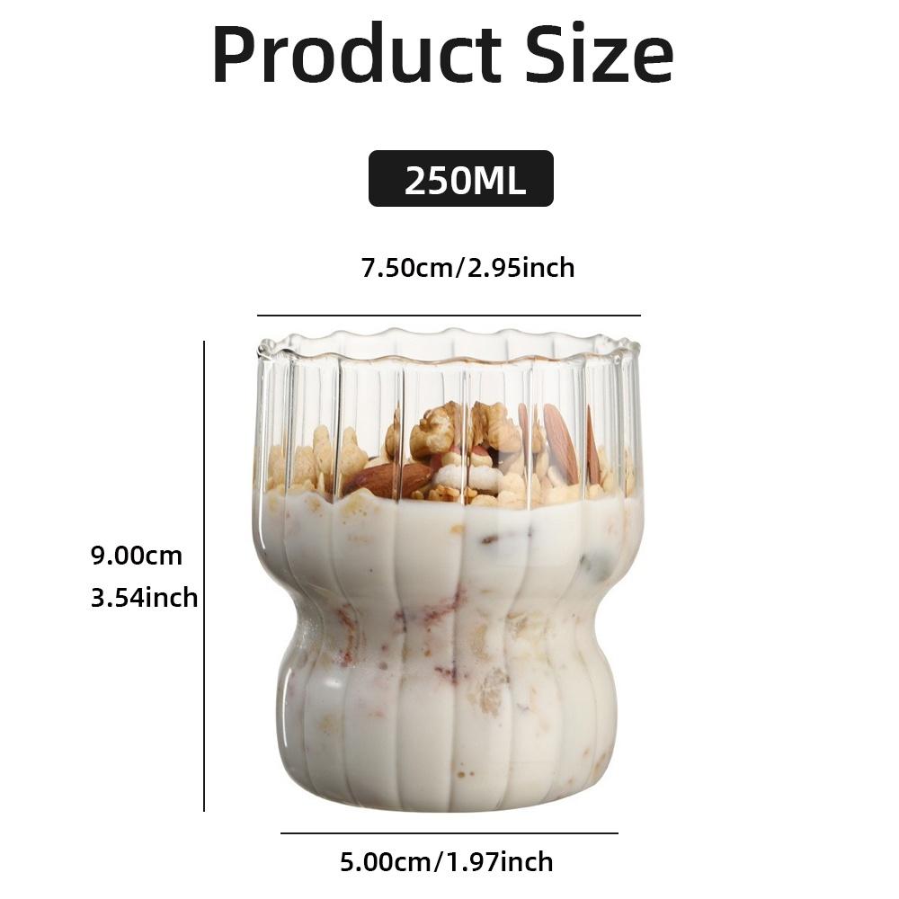 250ML Glass Milk Coffee Mug Cup Glass Drinking Glasses Heat Resistant Glass Water Cup Coffee Mugs Tea Cup Mugs Coffe 250ml