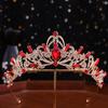 1pc Bridal Crown Tiara Alloy Black Vintage Baroque Rhinestone Crystal Wedding Dress Accessories Performance Hair Accessories