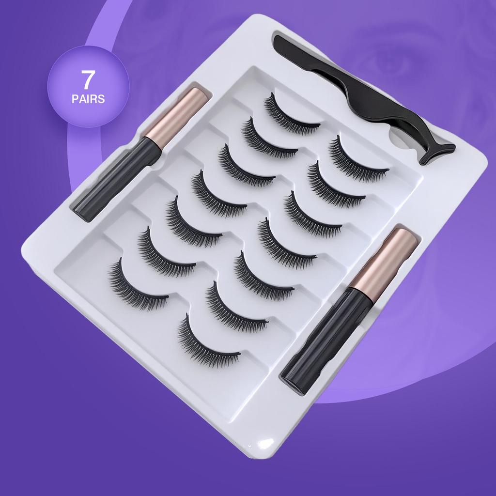 New Invisible Magnetic Eyeliner Liquid False Eyelashes - Celebrity Recommended, No Sagging, Easy To Wear
