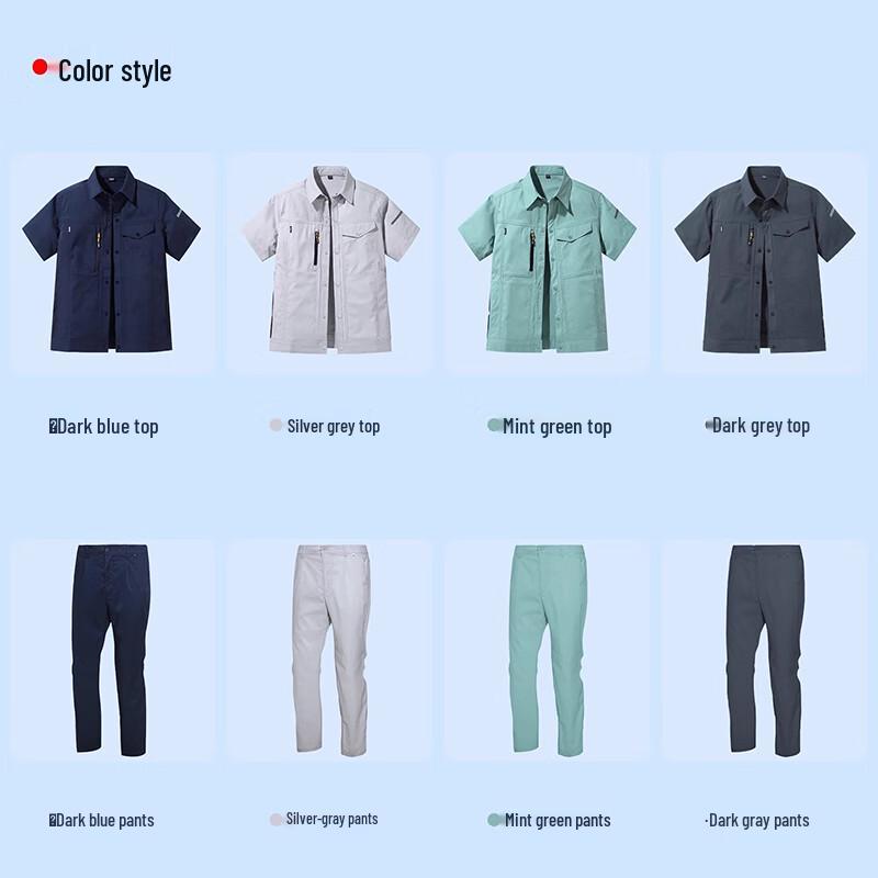 Men s Quick-Dry Short-Sleeve Work Uniform Set 190/4XL